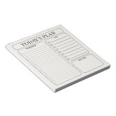 Minimalistischer Tagesplaner Notizblock | Stündlic (angewinkelt)