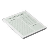 Minimalistischer Tagesplaner Notizblock | Stündlic (angewinkelt)