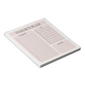 Minimalistischer Tagesplaner Notizblock | Stündlic (angewinkelt)