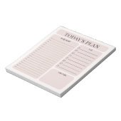 Minimalistischer Tagesplaner Notizblock | Stündlic (Rotiert)