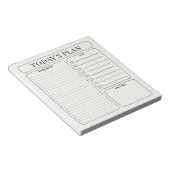 Minimalistischer Tagesplaner Notizblock | Stündlic (angewinkelt)