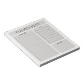 Minimalistischer Tagesplaner Notizblock | Stündlic (angewinkelt)