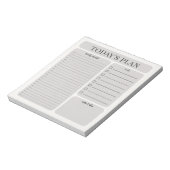 Minimalistischer Tagesplaner Notizblock | Stündlic (Rotiert)