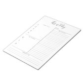 Minimalistischer Tagesplanplan Notepad Notizblock (angewinkelt)