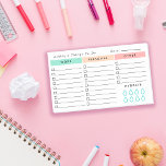 Minimalistischer täglicher Organisator - Aufgabenl Post-it Klebezettel<br><div class="desc">Praktische Post-it-Hinweise für Ihre tägliche Planung mit täglicher Erstellung von Listen mit Karo-Kisten in drei verschiedenen Kategorien . Um zu verfolgen,  wie viel Wasser Sie jeden Tag trinken,  füllen Sie die Wassertropfen für jedes Glas Wasser aus! Fügen Sie Ihren eigenen Namen hinzu.</div>