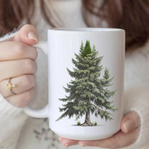 Minimalistischer Tannenbaum-Weihnachtsbecher für M