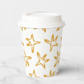 Minimalistischer Tannenstern Pappbecher (Links)