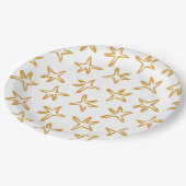 Minimalistischer Tannenstern Pappteller (Schrägansicht)