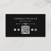 Minimalistischer Tattoo Artist Social Media QR-Cod Visitenkarte (Rückseite)