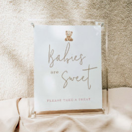 Minimalistischer Teddy-Bär-Baby-Party-Babys sind s Poster