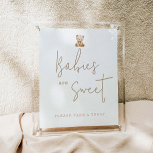 Minimalistischer Teddy-Bär-Baby-Party-Babys sind s Poster