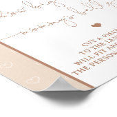 Minimalistischer Teddy Bär Wie groß ist Mama's Bau Poster (Ecke)