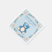Minimalistischer Teddybär Serviette (Ecke)