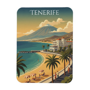 Minimalistischer Tenerife Kanarische Inseln Vintag Magnet