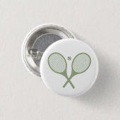 Minimalistischer Tennisplatz Racquets Ball Button (Vorne & Hinten)