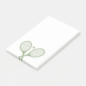 Minimalistischer Tennisplatz Racquets Ball Post-it Klebezettel (angewinkelt)