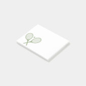 Minimalistischer Tennisplatz Racquets Ball Post-it Klebezettel (angewinkelt)