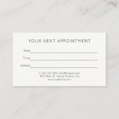 Minimalistischer Termin für moderne Kalligraphie (Rückseite)