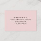 Minimalistischer Terrazzo Print Visitenkarte (Rückseite)