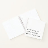 Minimalistischer Text Benutzerdefiniert 2 Motivier Notizblock (Innenseite)