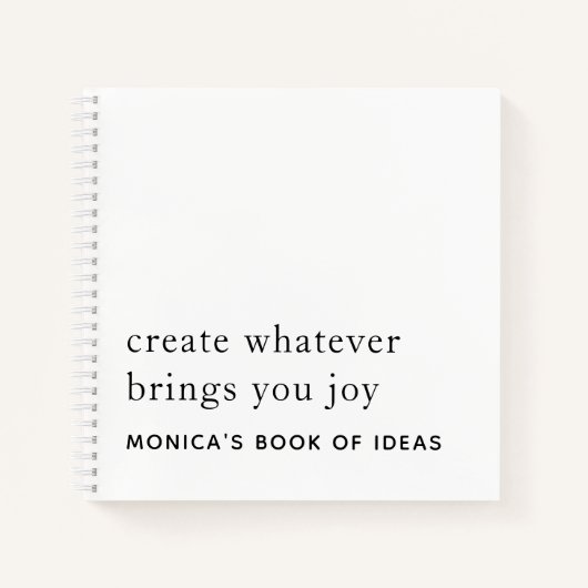 Minimalistischer Text Benutzerdefiniert 2 Motivier Notizblock (Vorderseite)