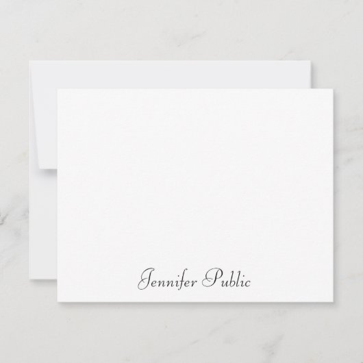 Minimalistischer Text für handgeschriebenen Skript Mitteilungskarte (Vorderseite)