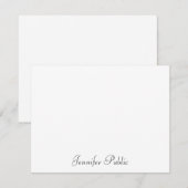 Minimalistischer Text für handgeschriebenen Skript Mitteilungskarte (Vorne/Hinten)