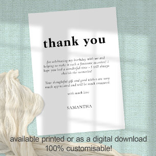 Minimalistischer Text jeder Farbe Geburtstag Viele Karte