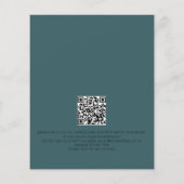 Minimalistischer Text QR Code Kaffee und Blue Wedd Flyer (Hinten)