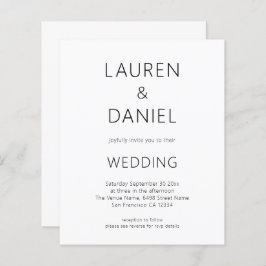 Minimalistischer Text QR-Code Schwarz-weiß Hochzei