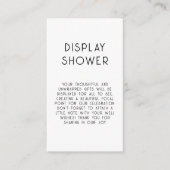 Minimalistischer Text Schwarz-weiß Baby Display Du Begleitkarte (Vorderseite)