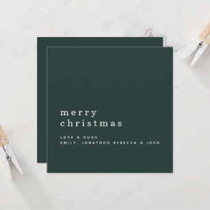 Minimalistischer Textname Frohe Weihnachtsgrün Karte