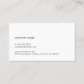 Minimalistischer Texture Black Berater Visitenkarte (Rückseite)