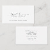 Minimalistischer Therapeut Visitenkarte (Vorne/Hinten)