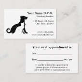 Minimalistischer Tierarzt Terminkarte (Vorne/Hinten)