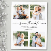 Minimalistischer Tintenstift Skript 4 Fotos Save t Postkarte