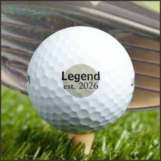 Minimalistischer Titel Legend der Gründung Golfball