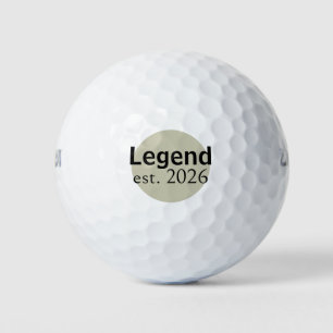 Minimalistischer Titel Legend der Gründung Golfball