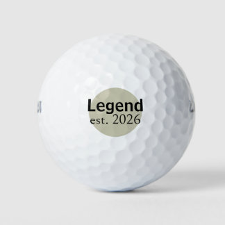 Minimalistischer Titel Legend der Gründung Golfball