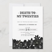 Minimalistischer Tod zu meinen Zwanzigern 30. Gebu Einladung (Vorderseite)