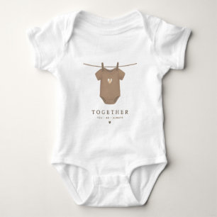 Minimalistischer Together Baby-Body-Illustration Baby Strampler