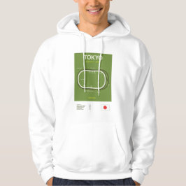 Minimalistischer Tokyo-Pferderennbahn-Druck-Hoodie Hoodie
