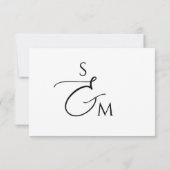 Minimalistischer traditioneller QR-Code-RSVP Weiß RSVP Karte (Rückseite)