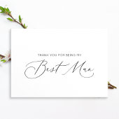 Minimalistischer Trauzeuge geklappt Dankeschön Kar Karte