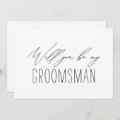 Minimalistischer Trauzeuge Hochzeitskarte Einladung (Vorne/Hinten)