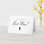 Minimalistischer Trauzeuge? Hochzeitskarte Karte (Gelbe Blume)