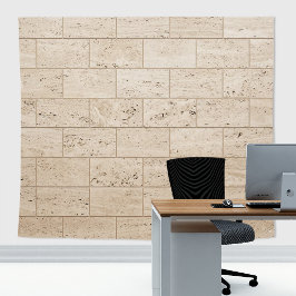 Minimalistischer Travertinstein-Block-Wandhintergr Wandteppich