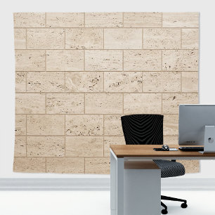 Minimalistischer Travertinstein-Block-Wandhintergr Wandteppich