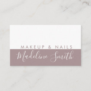 Minimalistischer Trend Block Makeup Artist Nagel Visitenkarte