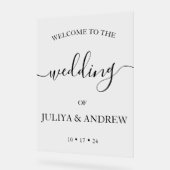 Minimalistischer trendiger Empfang Acrylschild (Winkel)